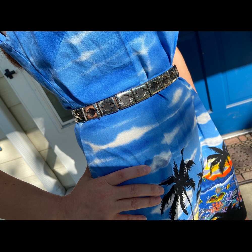 Small black metal emblem Harley Davidson belt